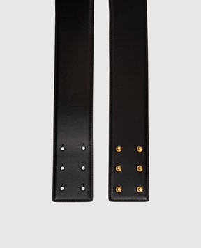 Balmain Black leather belt FN1WJ197LSLX