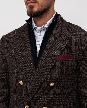 Brunello Cucinelli Burgundy silk pachet scarf MI8740091