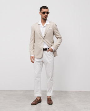 Stefano Ricci White shirt with linen MC007720R2953