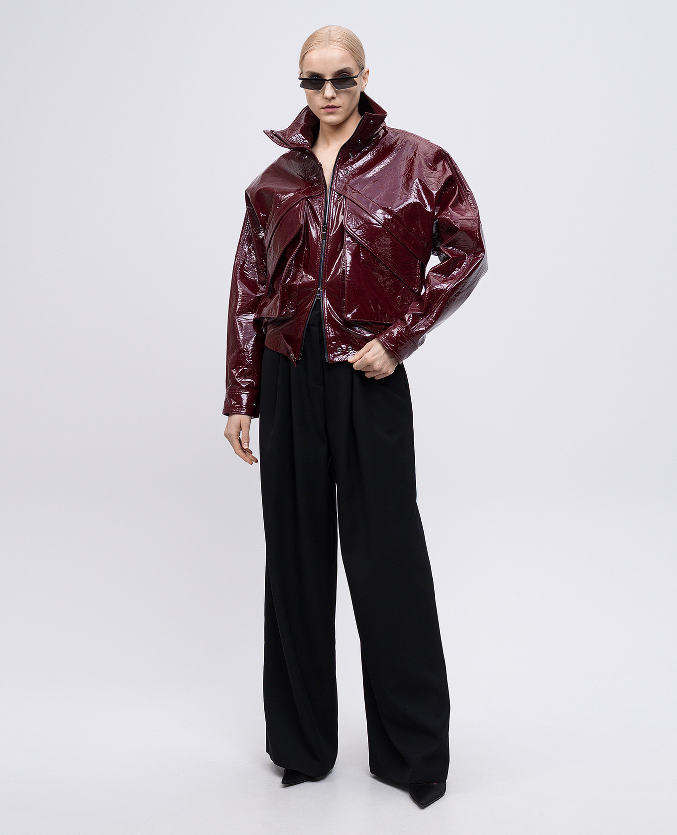 

Wool palazzo trousers Magda Butrym, Black