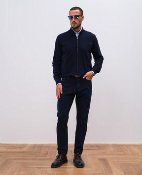 Cashmere&Whiskey Blue cashmere cardigan MU8671312341R