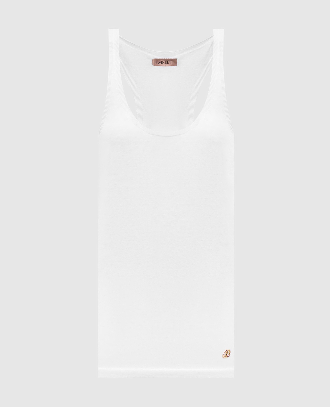 

White top with logo Twinset