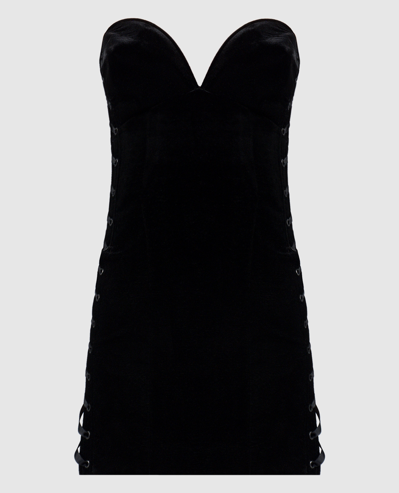 

Black velvet lace-up bustier dress Santa Brands