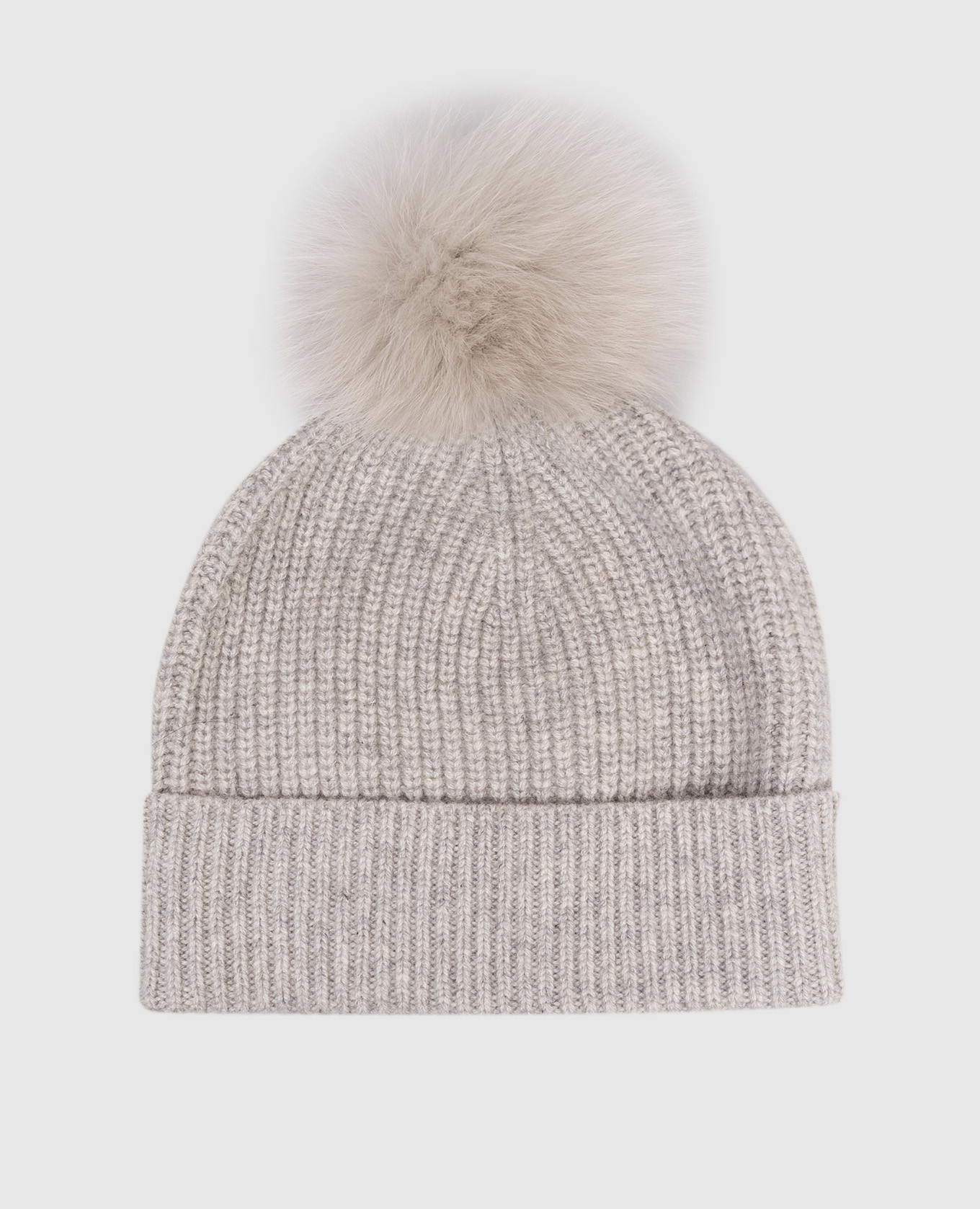 Children&#39;s gray cashmere hat Yves Salomon Enfant