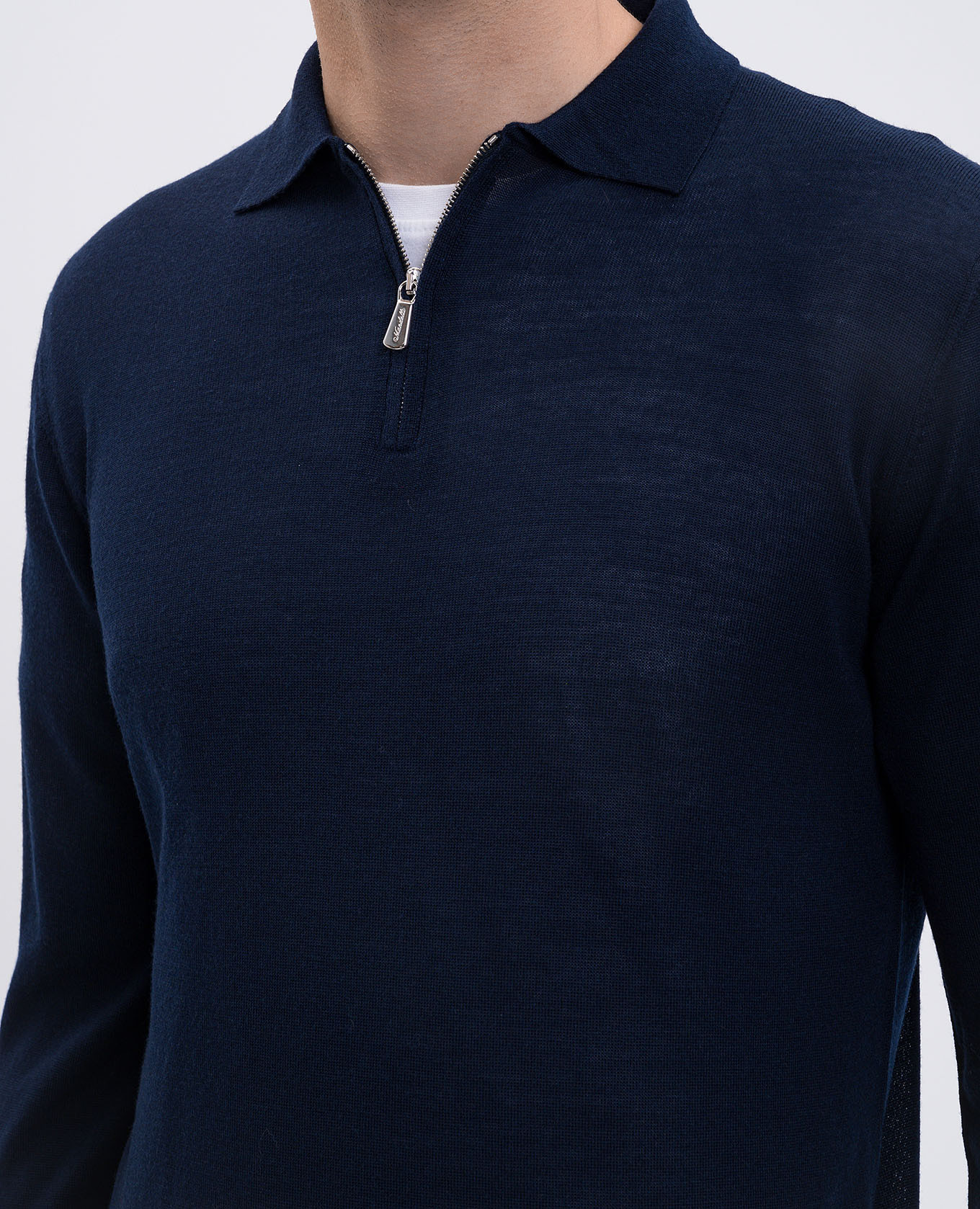 

Blue wool polo shirt Enrico Mandelli