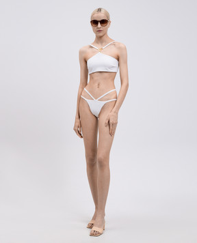 Versace White swimsuit briefs with emblem 10122301A08812