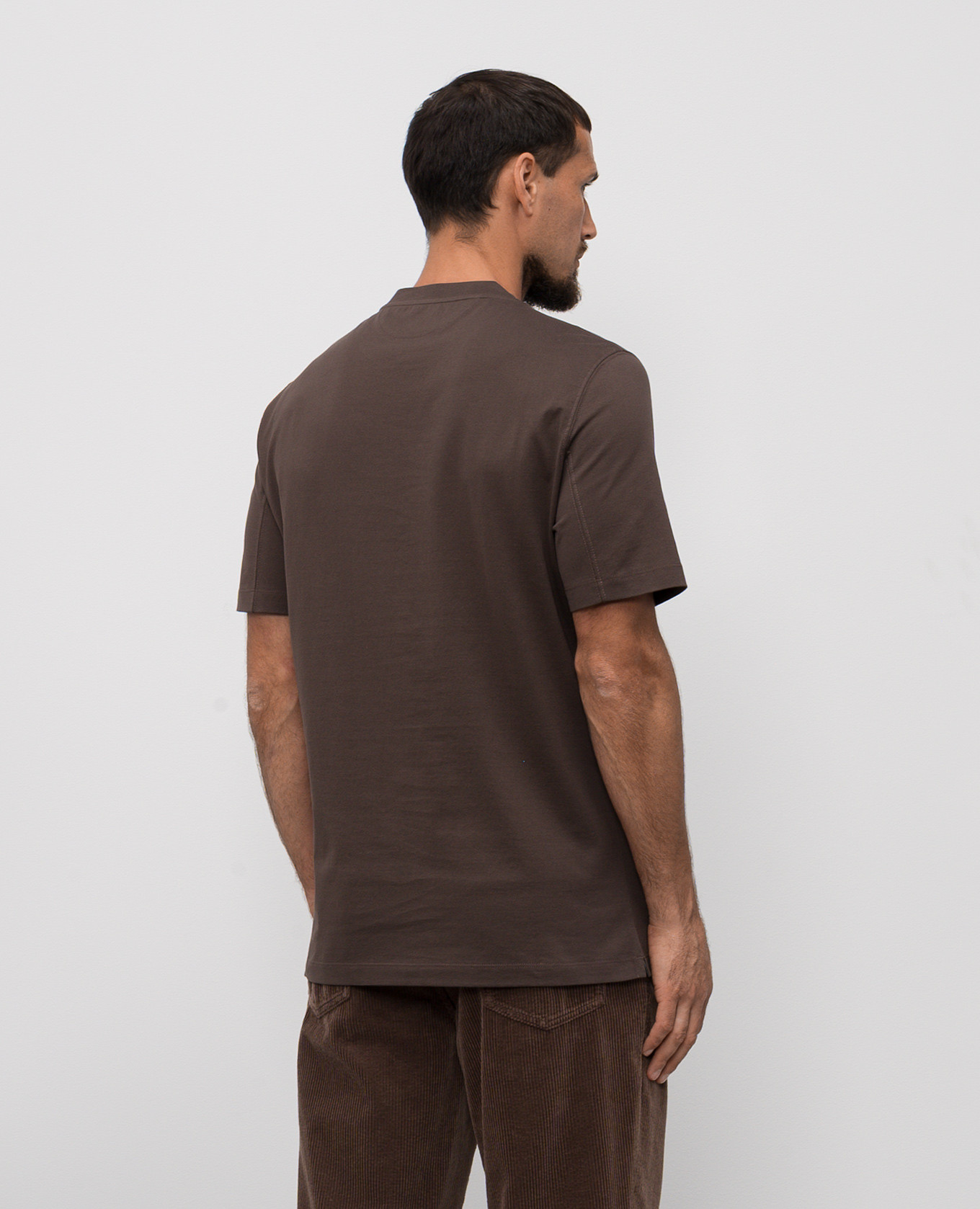 

Brown T-shirt with print Brunello Cucinelli