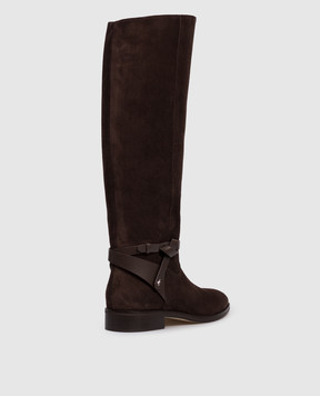 Jimmy Choo Brown suede Lawton boots LAWTONKBFLATALR