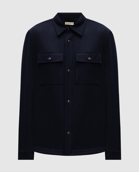 Cashmere&Whiskey Blue wool and cashmere shirt 07687R0497