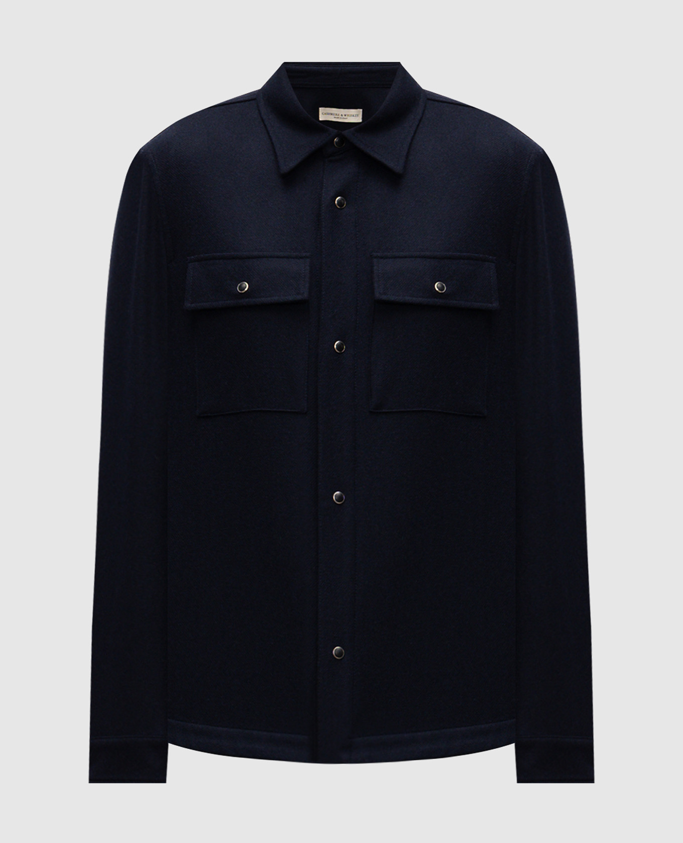 Blue wool and cashmere shirt Cashmere&Whiskey