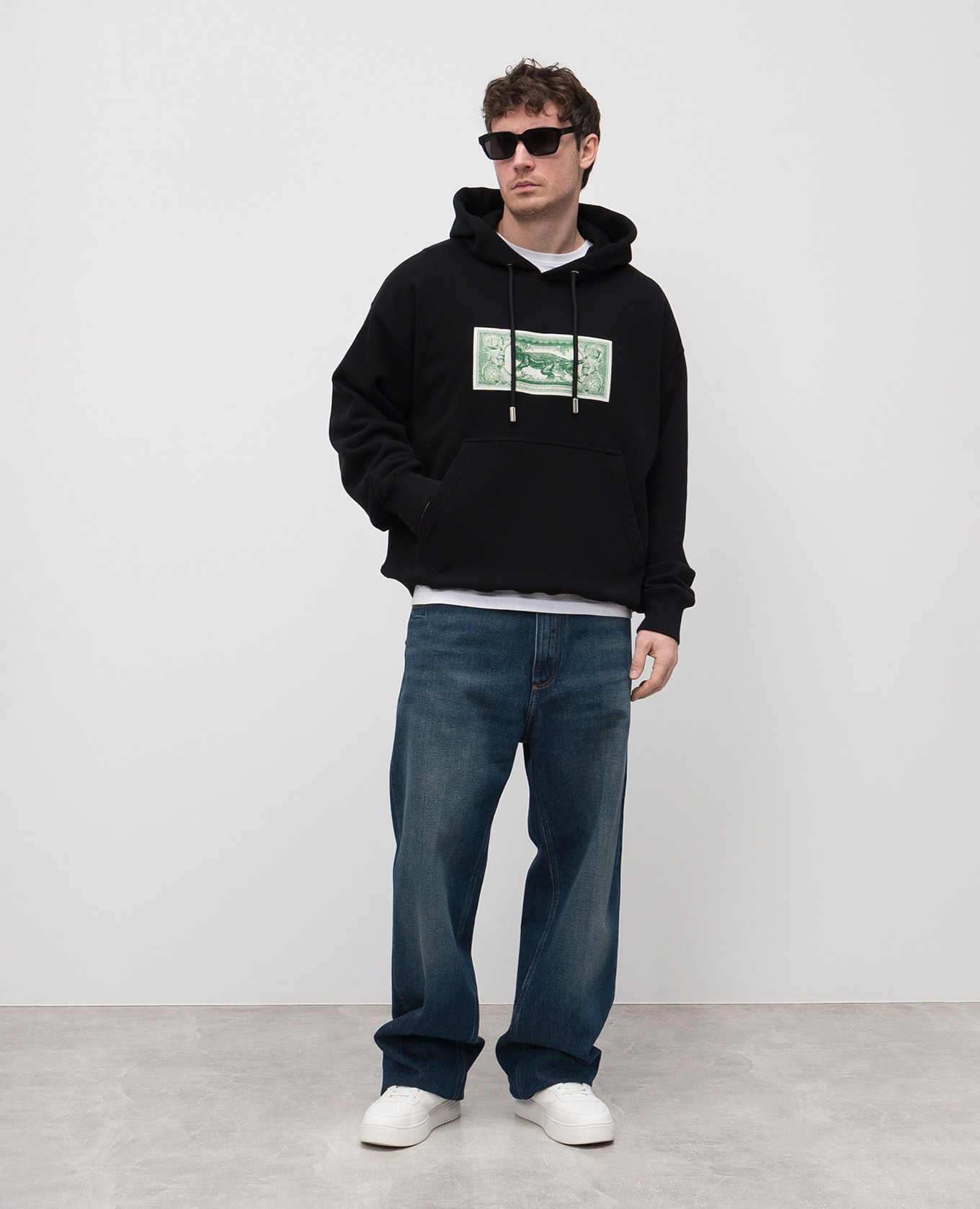 

Black Banknote Arrow Hoodie Off-White