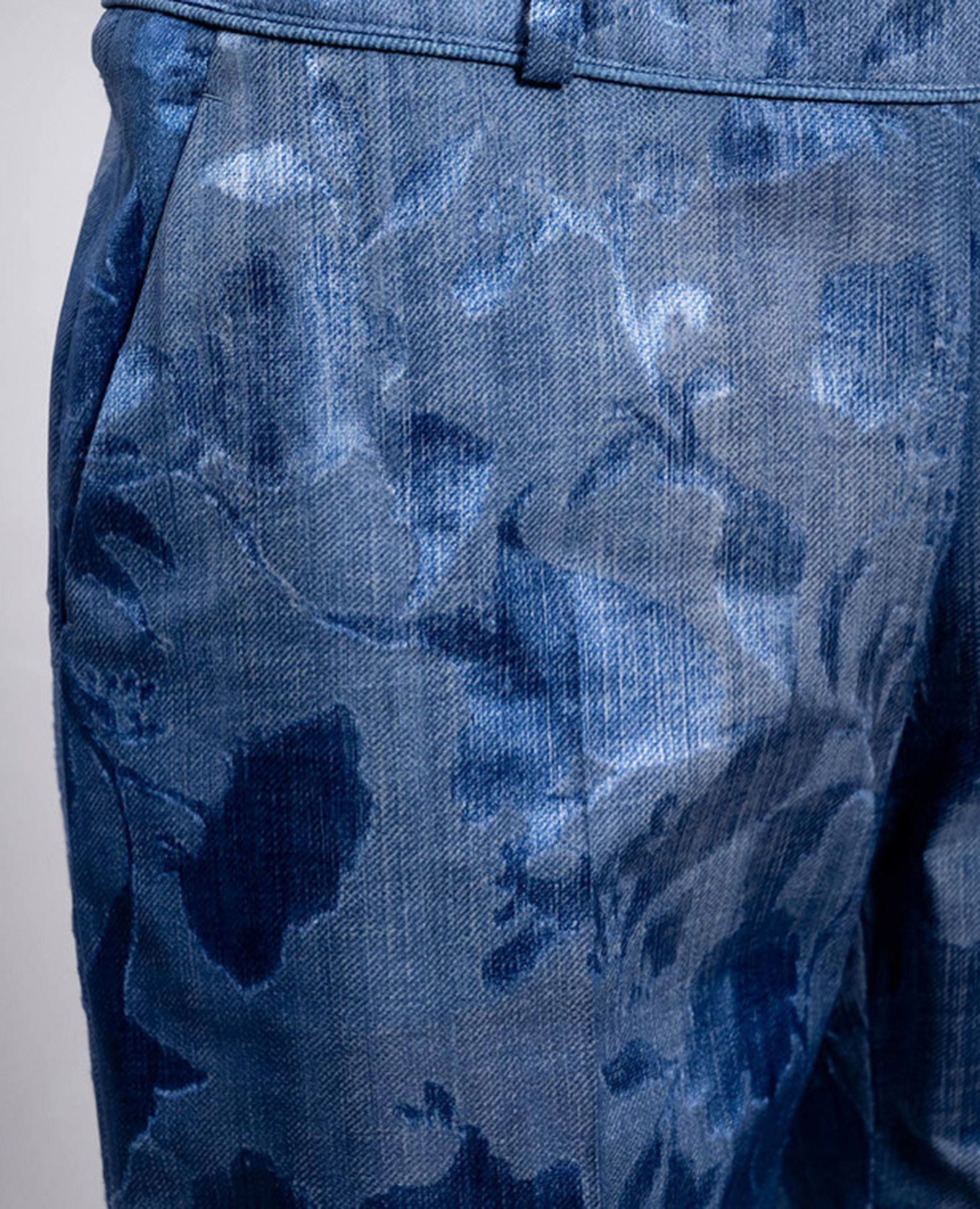 

Blue silk patterned pants Ermanno Scervino