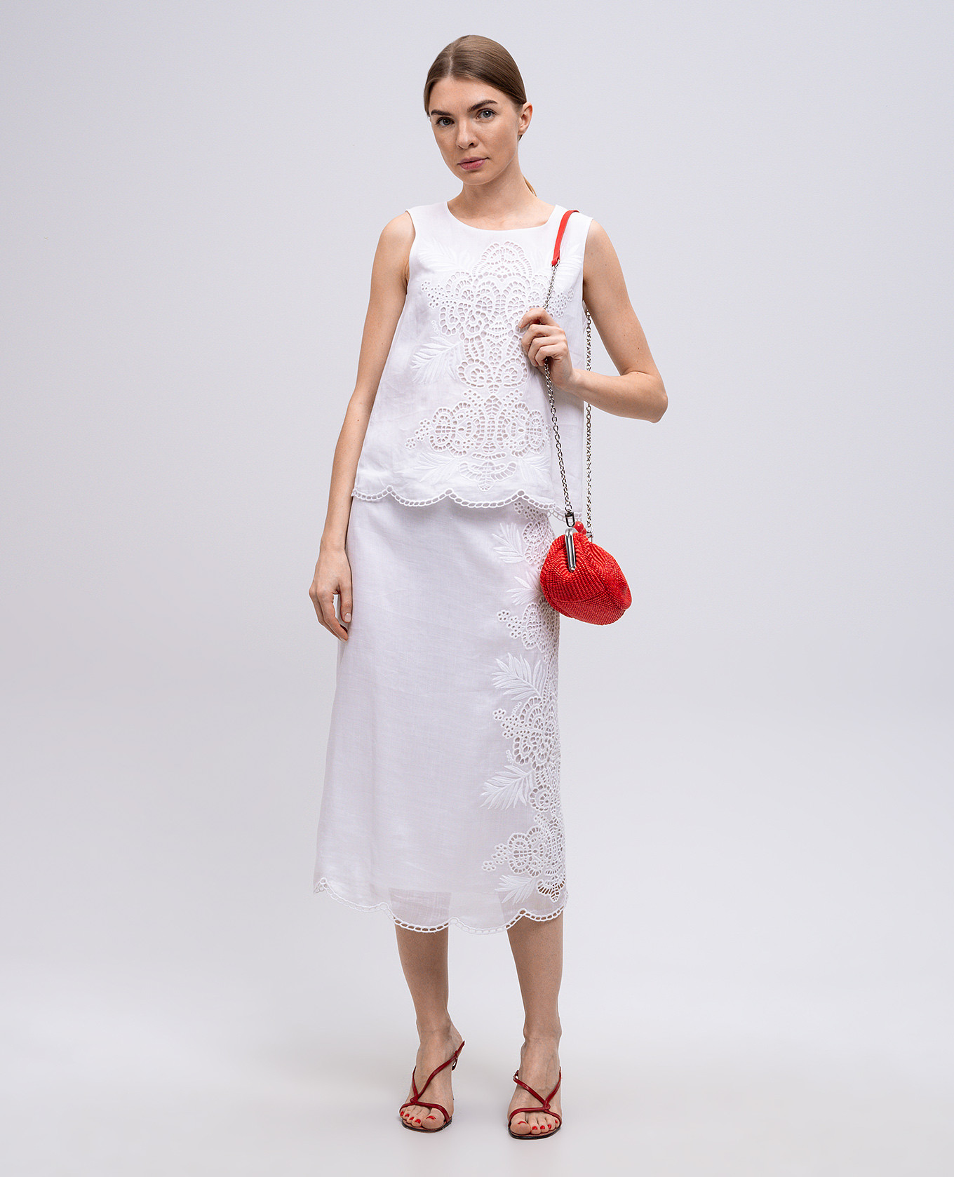

FIFY white skirt with broderie embroidery Max Mara