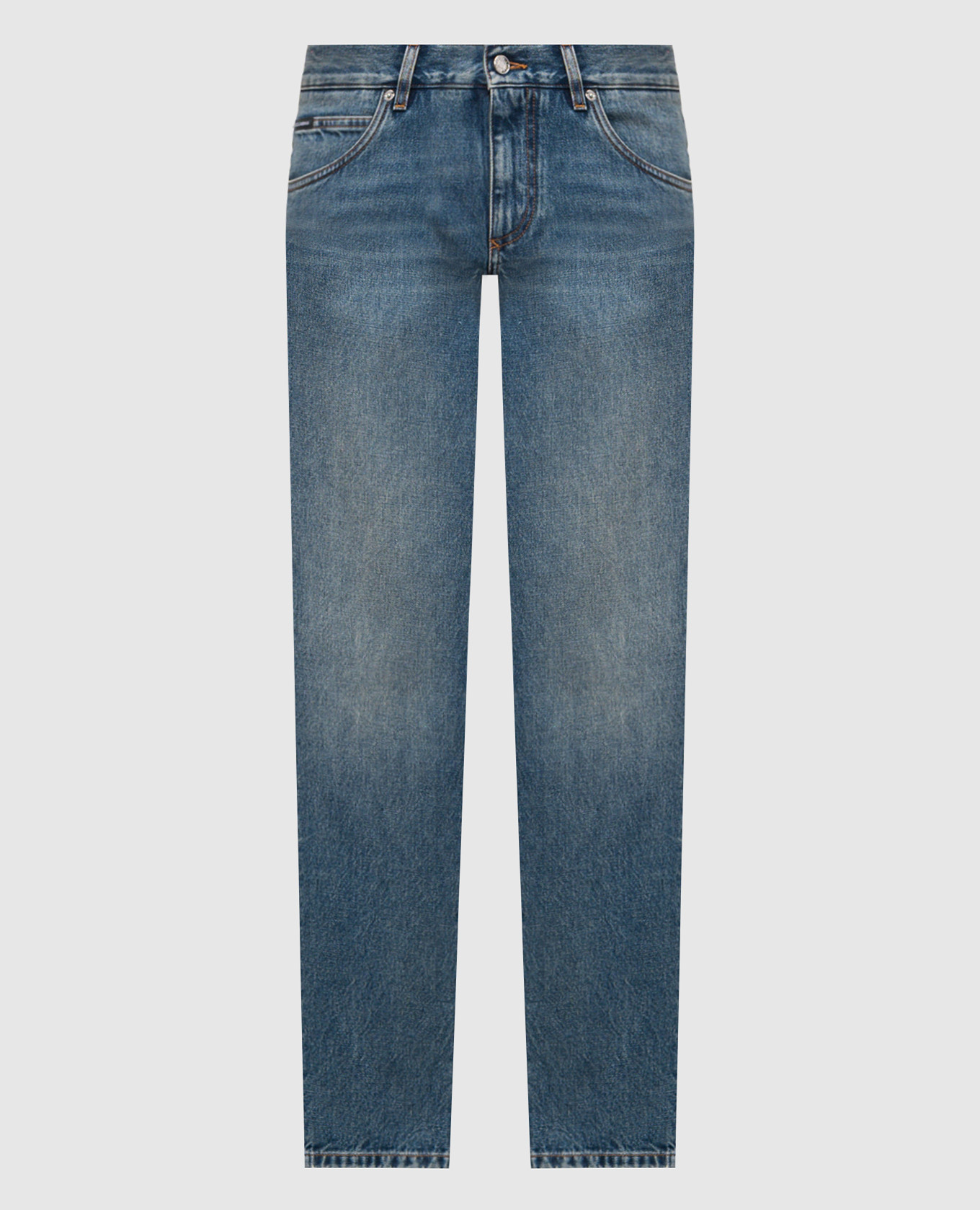 Blue jeans with logo plate Dolce&Gabbana