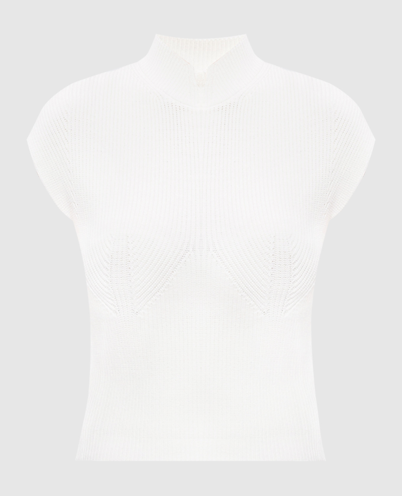 

White top with metallic Oval T logo Twinset
