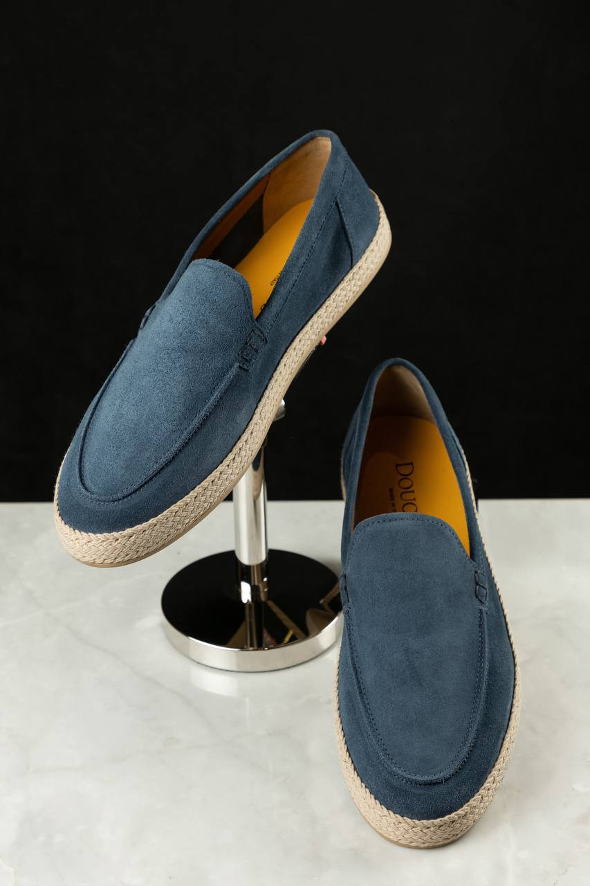 

Blue suede espadrilles with textured logo patch Doucal's