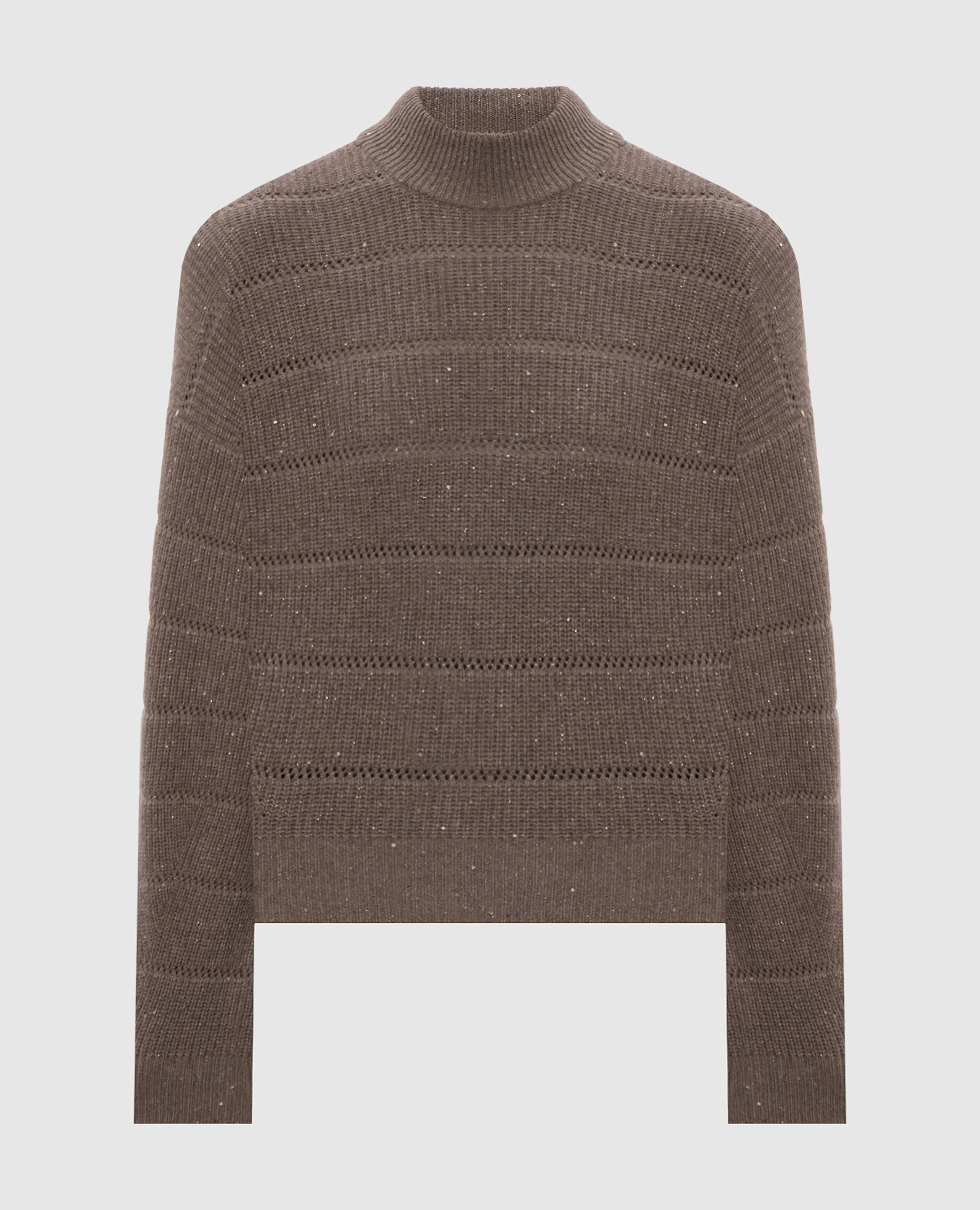 

Brown cashmere and wool sweater with lurex Brunello Cucinelli