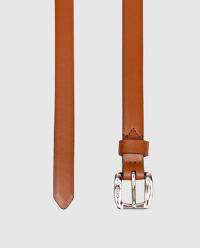 J&M DAVIDSON Bonny brown leather belt BBMN0XXSCXX