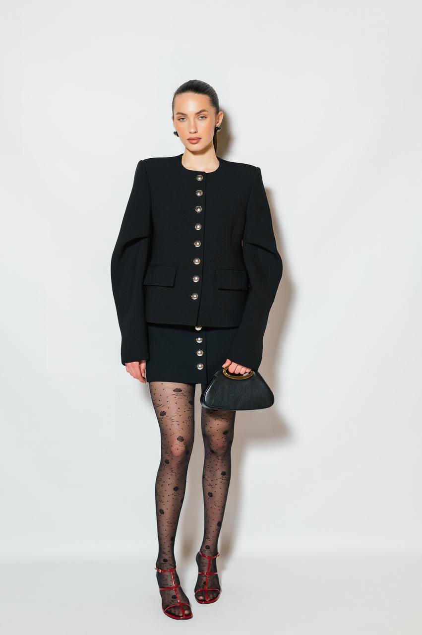 

Black Jaxon mini skirt Khaite