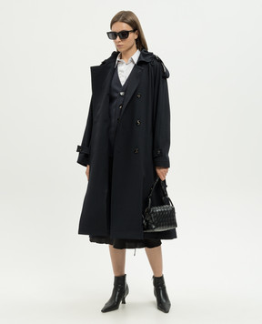 Bottega Veneta Blue woolen trench coat 784057V4C50