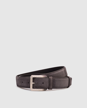 Stefano Ricci Grey suede belt with logo N351SDA311P