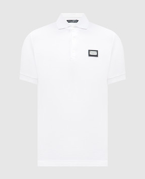 Dolce&Gabbana White polo with logo G8PL4TG7F2H