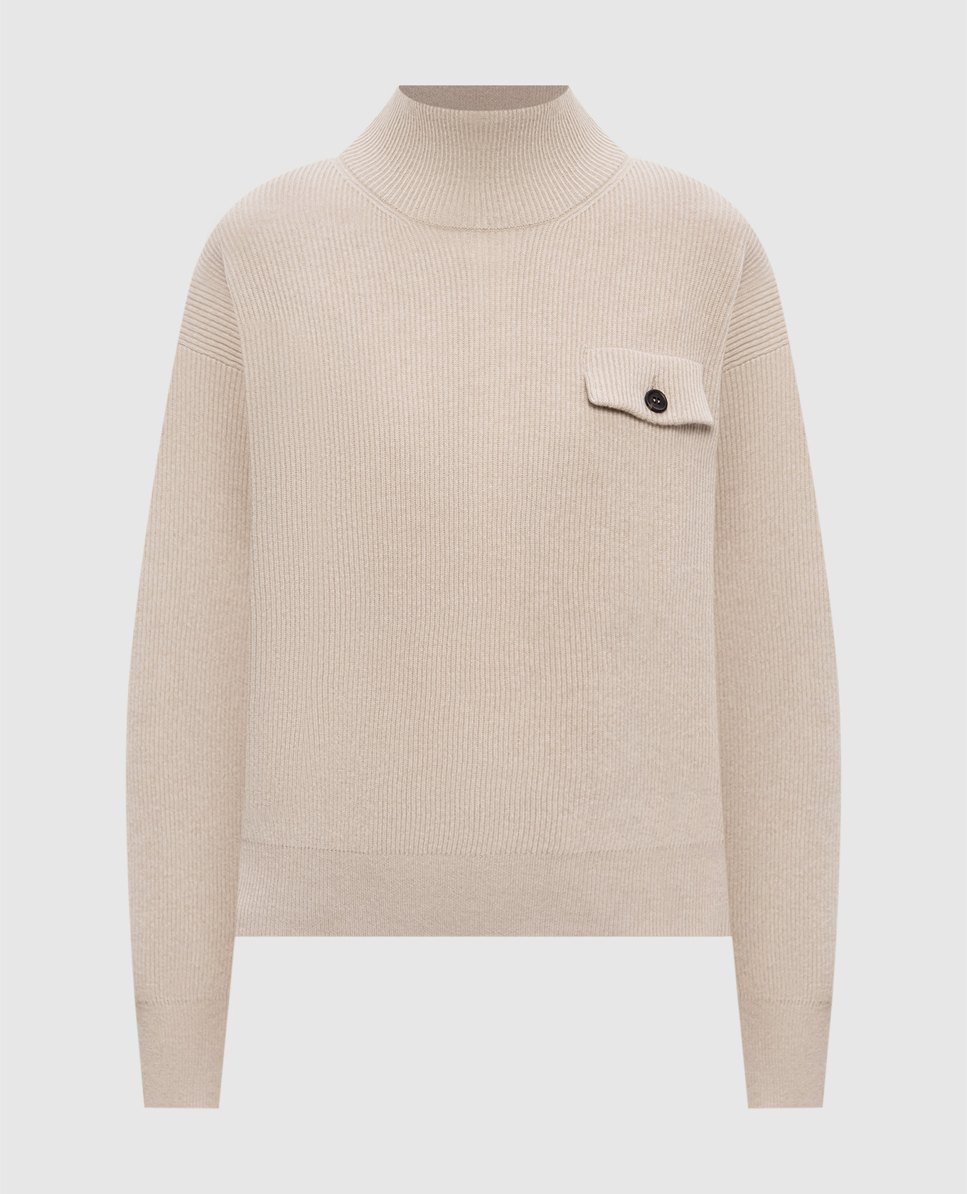 Beige cashmere sweater Brunello Cucinelli