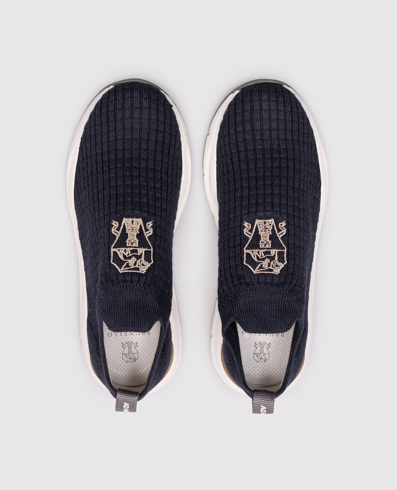 

Children's blue sneakers with logo emblem Brunello Cucinelli