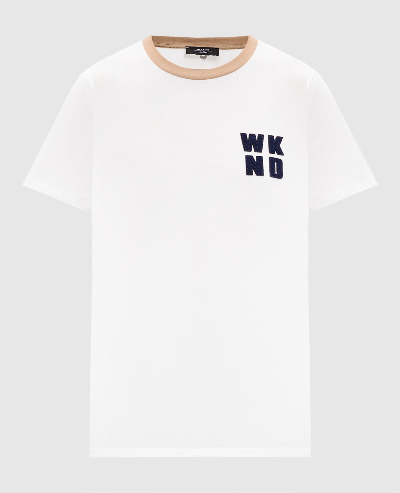 

VELLO white T-shirt with textured logo applique Max Mara Weekend, Burgundy