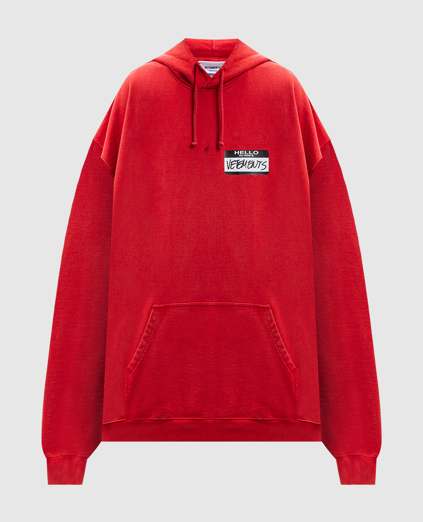 

Red logo hoodie Vetements