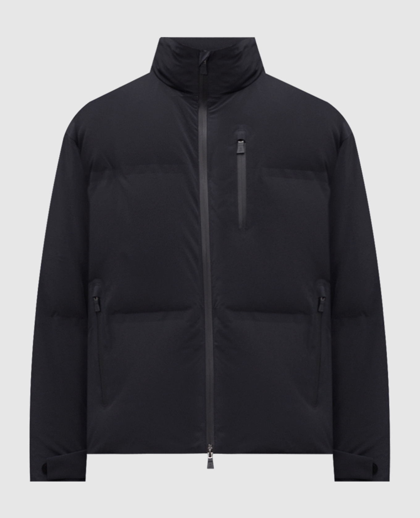 

Black down jacket with logo Herno