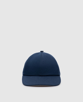 CAPOBIANCO Blue cap with logo 16MC3TS00