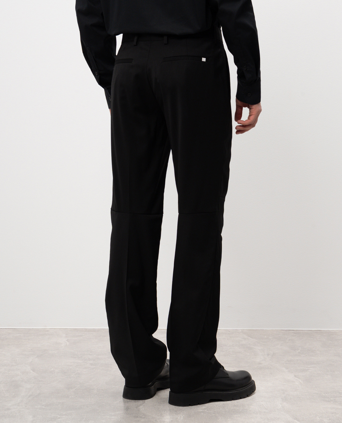 

Black wool trousers with logo Helmut Lang