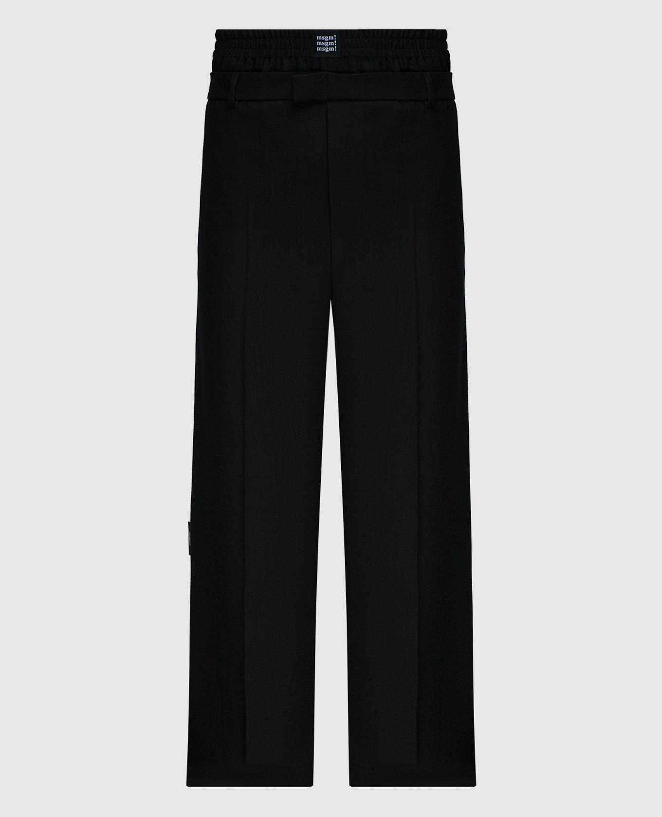 

Black pants with logo MSGM