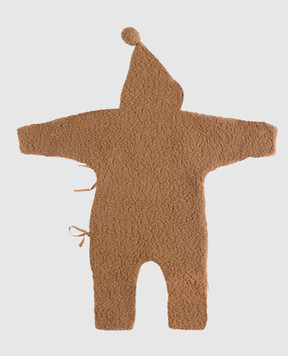 Binibamba Children's brown merino wool jumpsuit SNUGGLESUIT