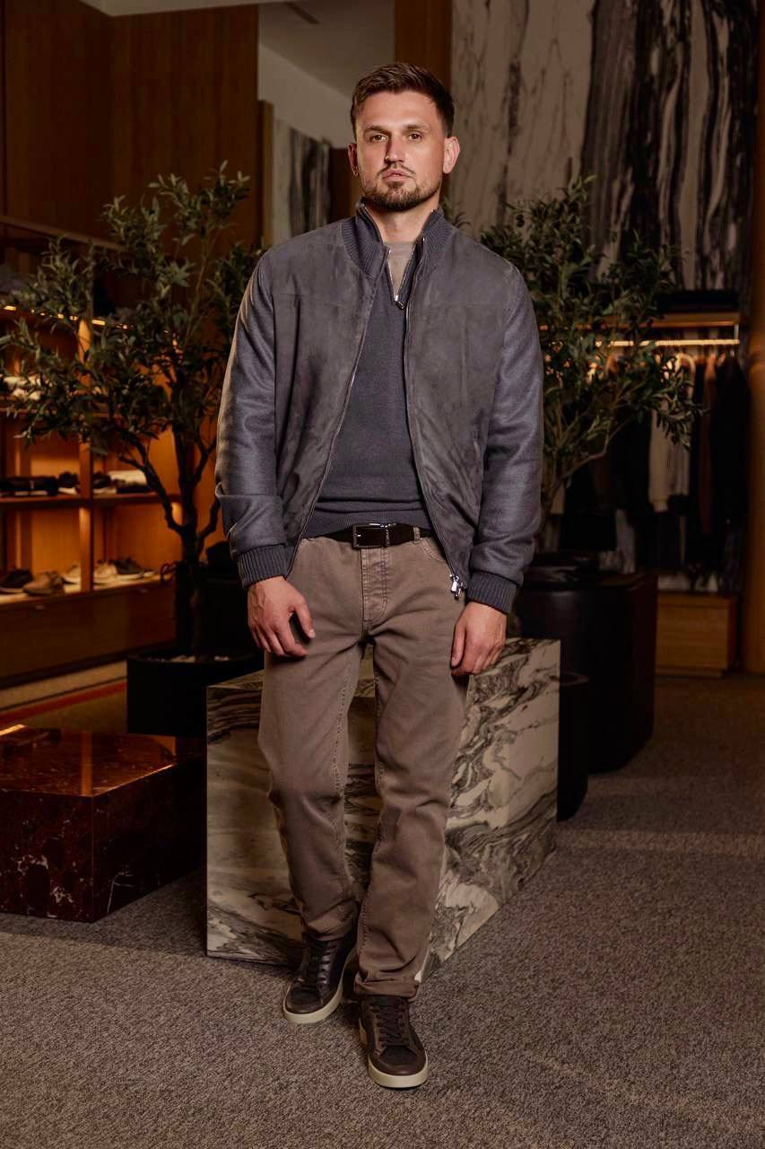 Gray combination jacket Enrico Mandelli 6