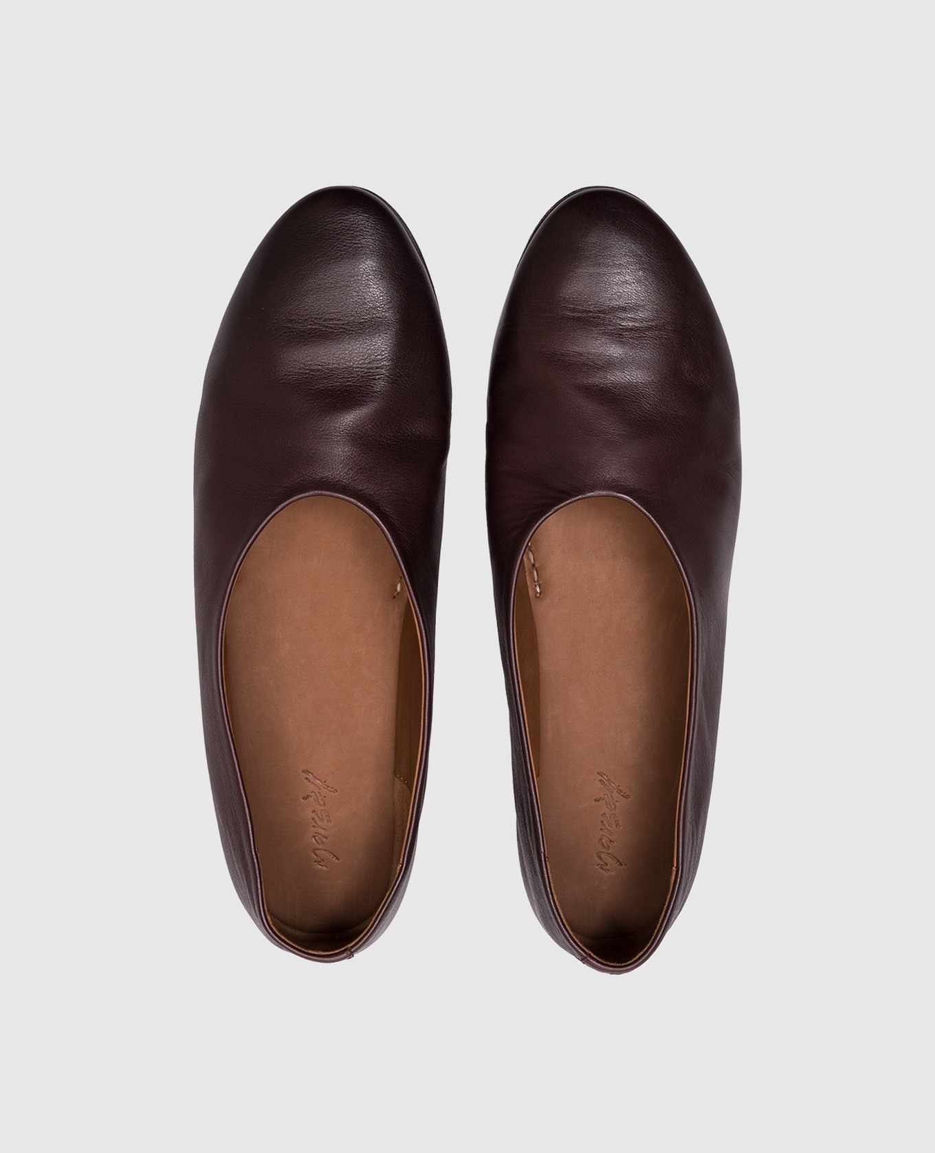 

Burgundy leather ballet flats Coltellaccio Marsell