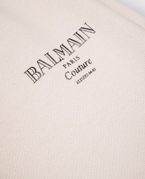 Balmain Children's beige joggers with logo BX6P40Z31831214