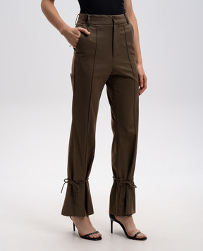 Rokh Khaki pants with wool R1CA94
