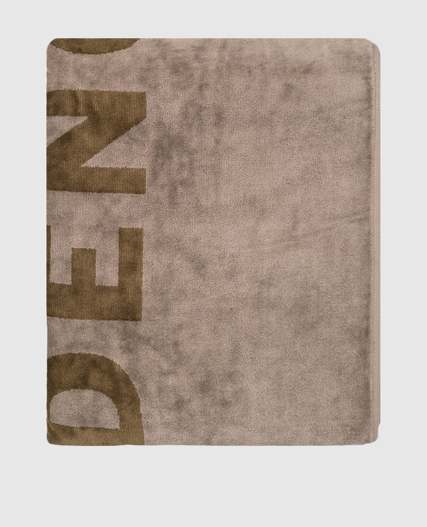 Grey terry double-sided towel with logo pattern CDLP
