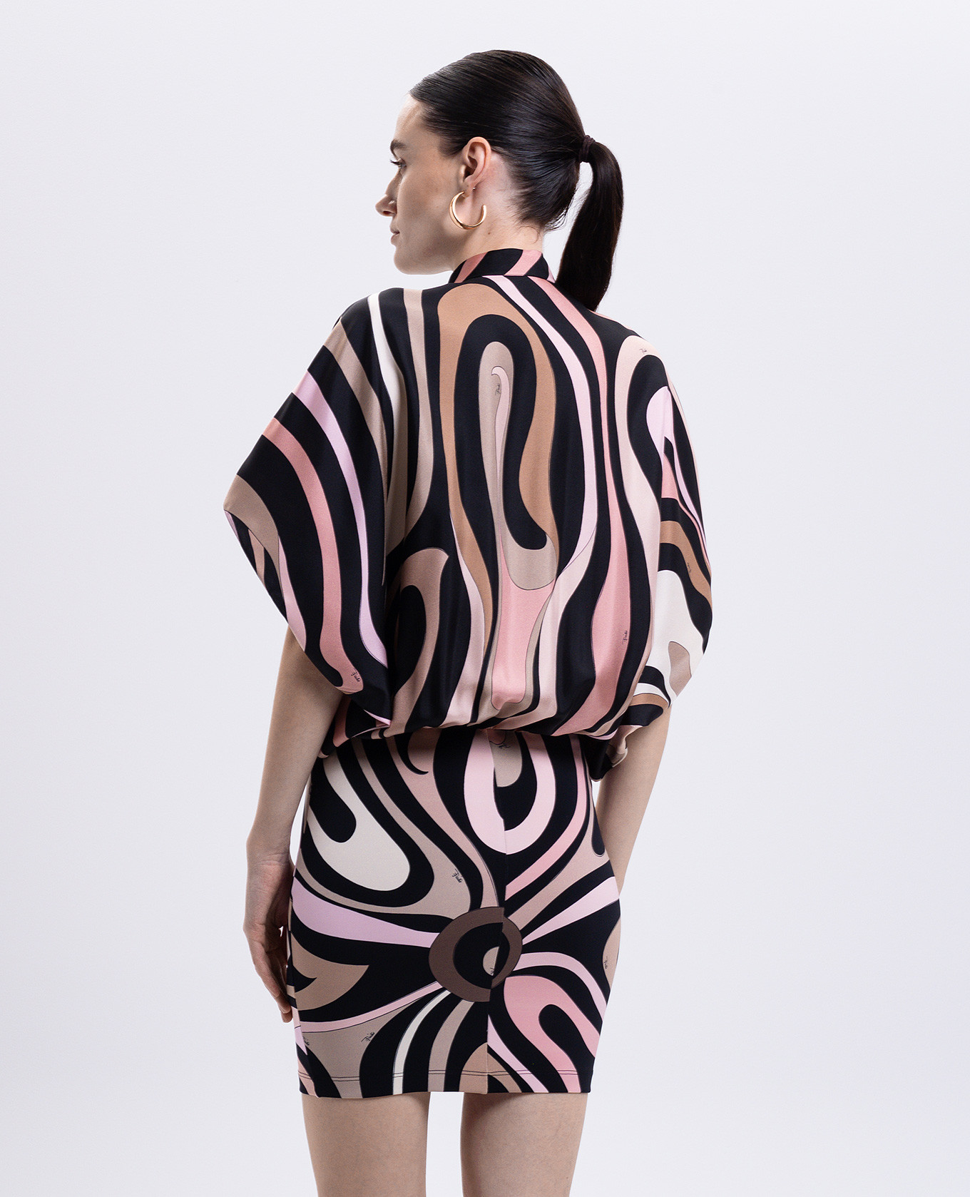 

Dress with silk in a branded print PUCCI, White