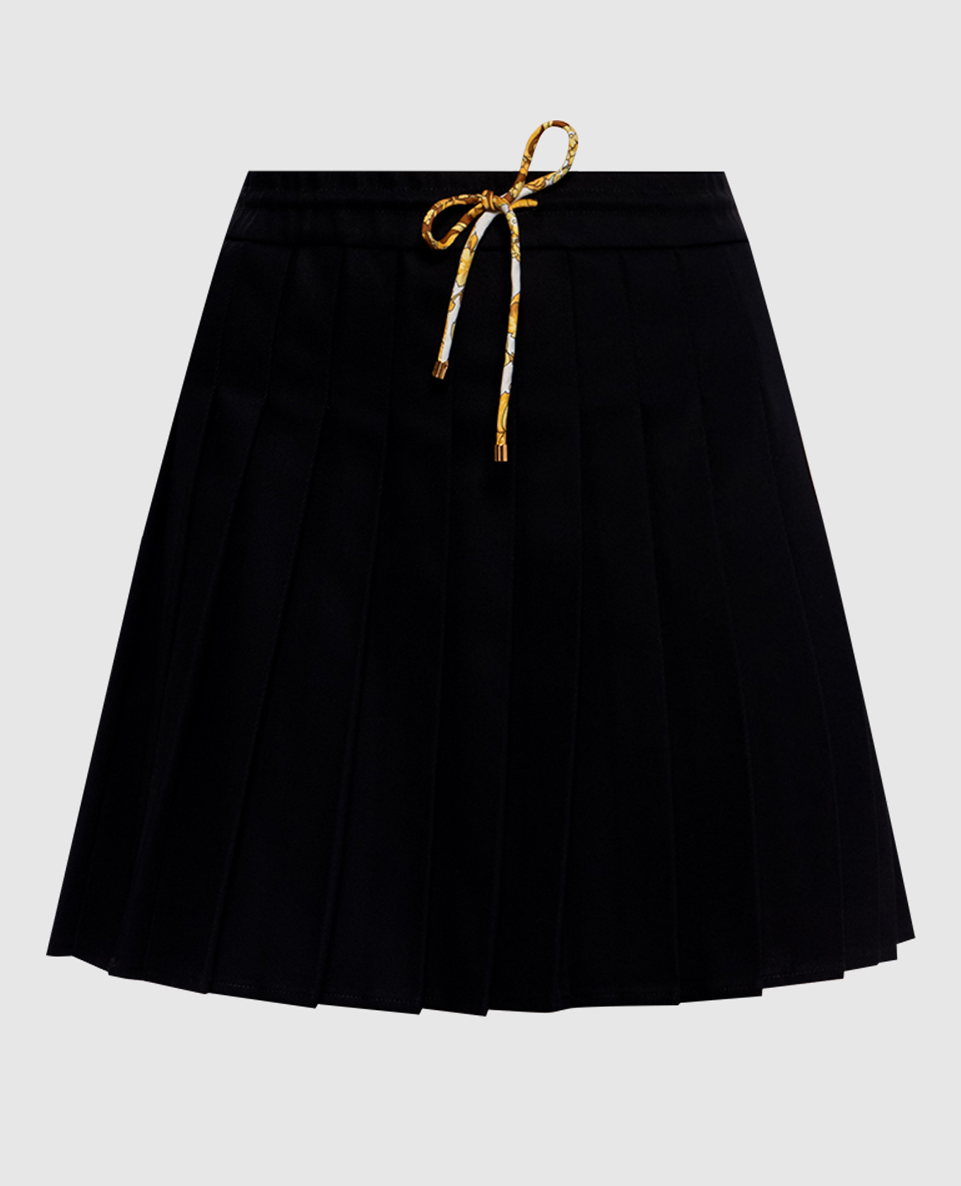 

Black pleated skirt with slit Versace