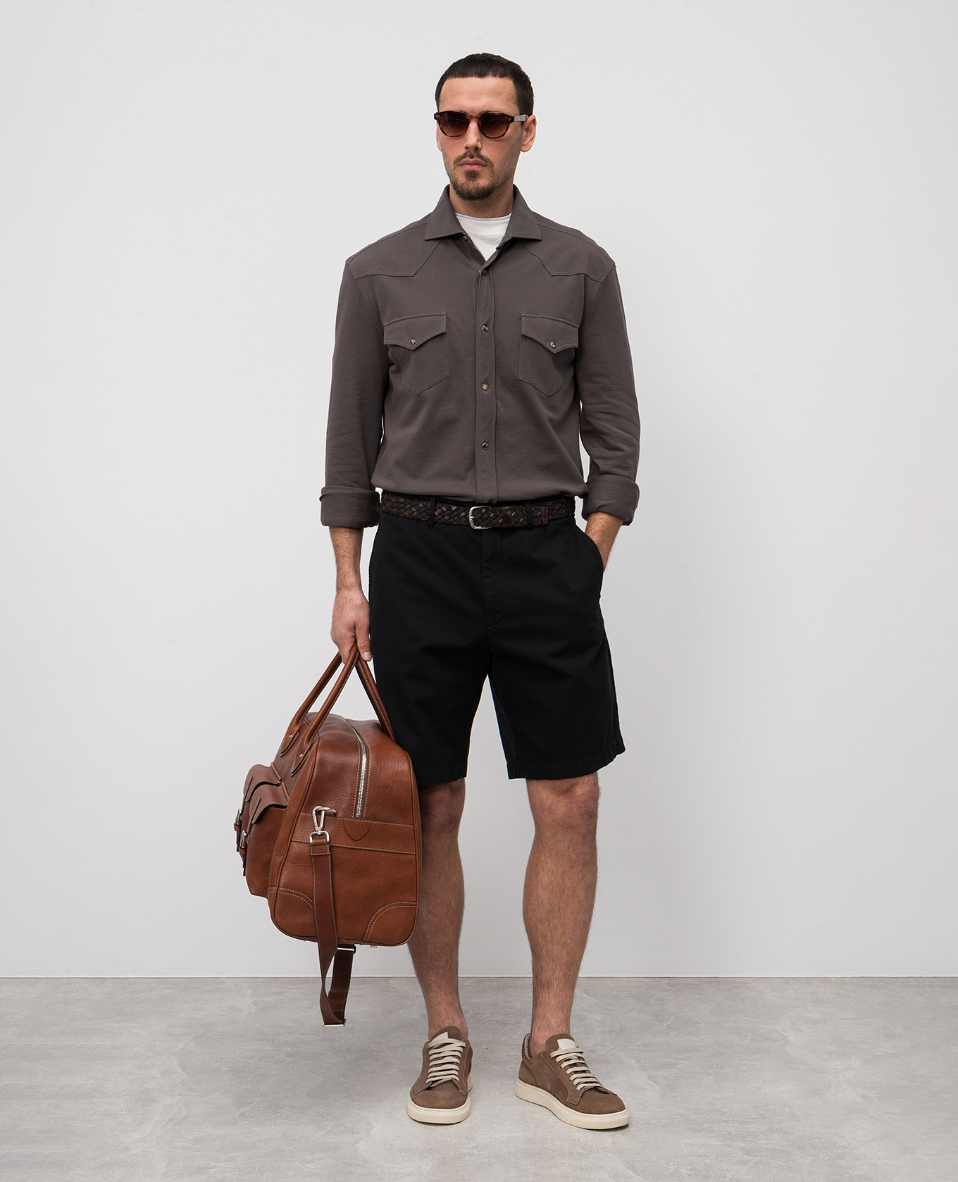 

White linen t-shirt Brunello Cucinelli