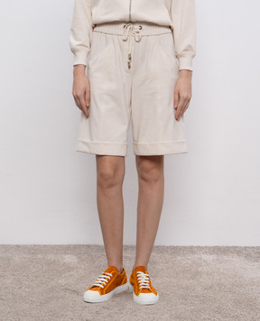 Peserico Beige shorts with lapels P04647J006906