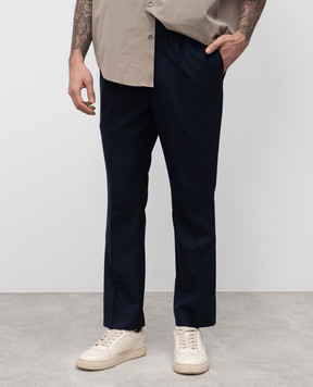 Ami Paris Blue wool pants HTR226WV0043