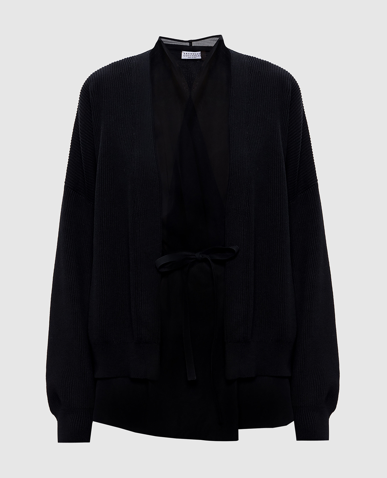 

Black cardigan with removable vest Brunello Cucinelli