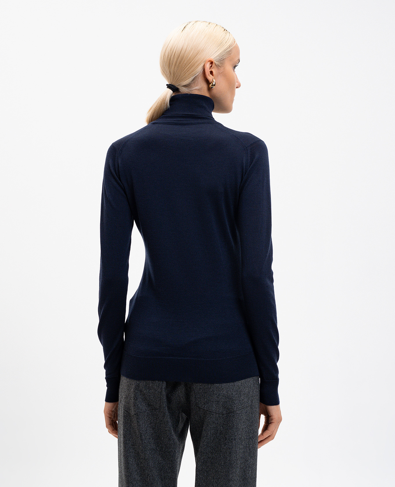 

Blue CATKIN merino wool golf shirt John Smedley