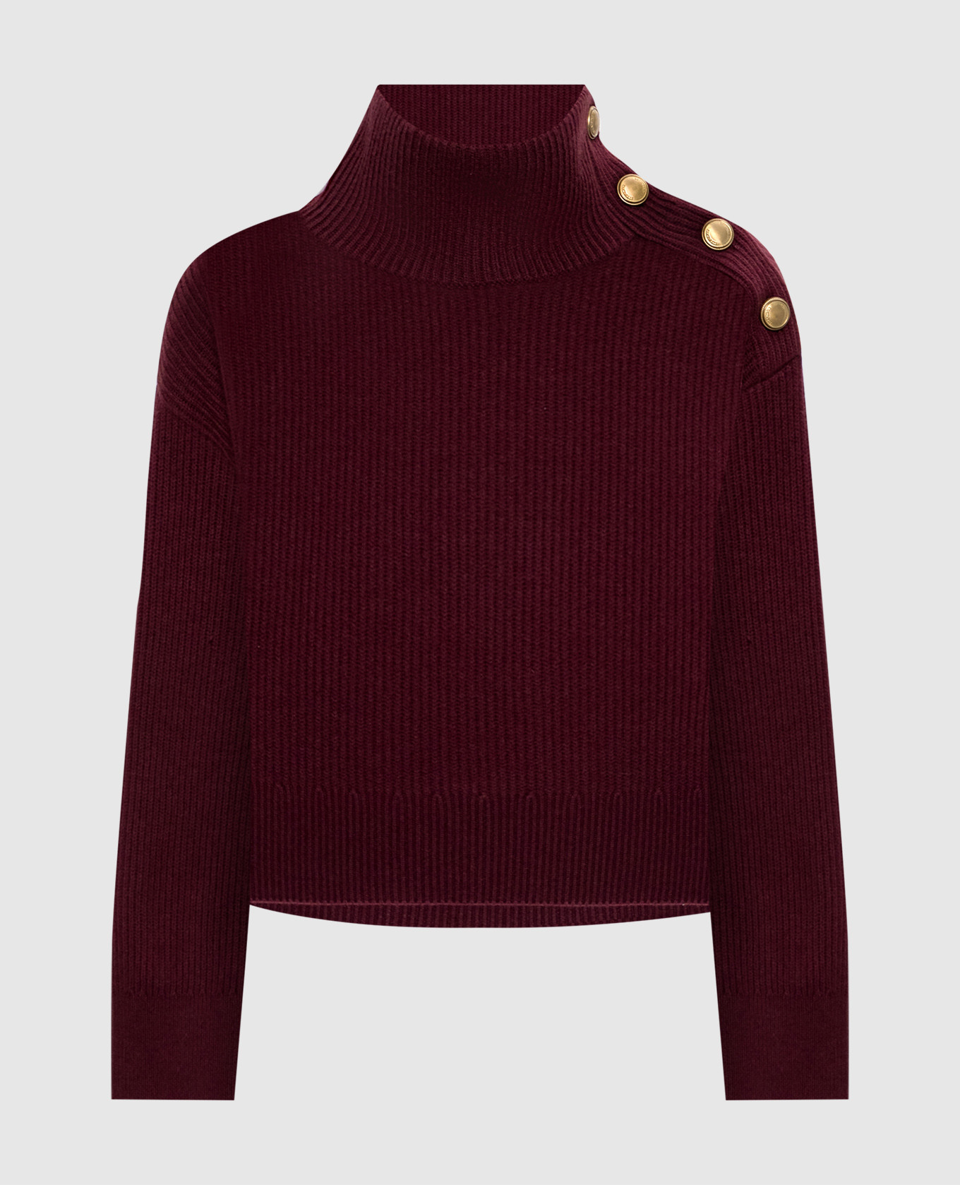 Burgundy sweater made of wool, cashmere and silk Brunello Cucinelli