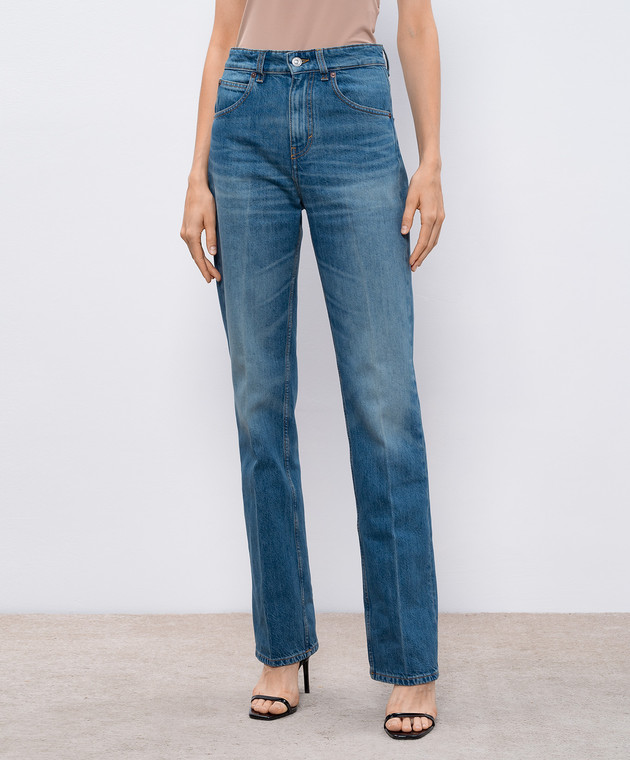 Victoria Beckham - Blue jeans with a distressed effect