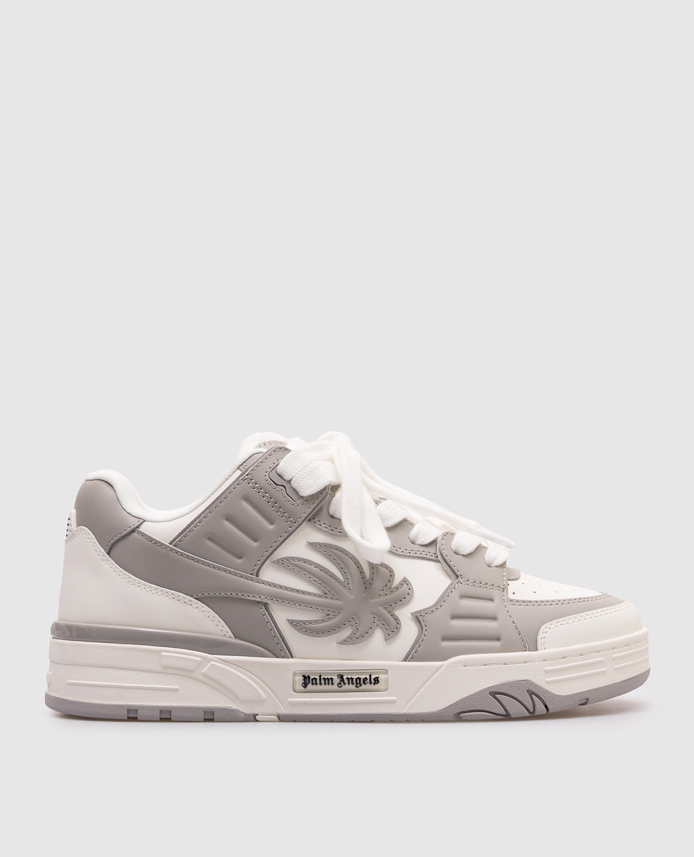 

Venice grey leather sneakers with logo Palm Angels